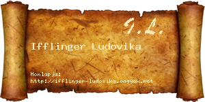 Ifflinger Ludovika névjegykártya